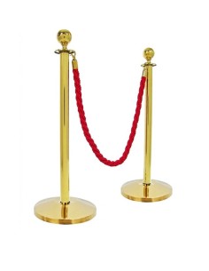 Poste separador dorado con...